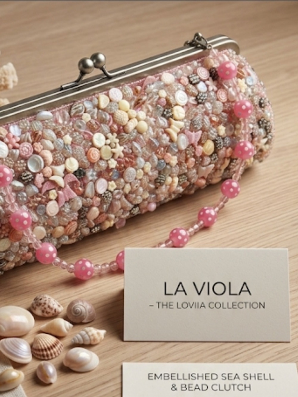 LA VIOLA Pink Clutch Kiss Lock Pink Lined Evening Prom Bag
W/ Strap NWOT - Picture 16 of 16